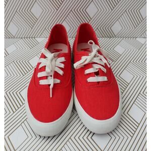 Keds Womens Canvas Low Top Red Sneakers Size 7 NWOT